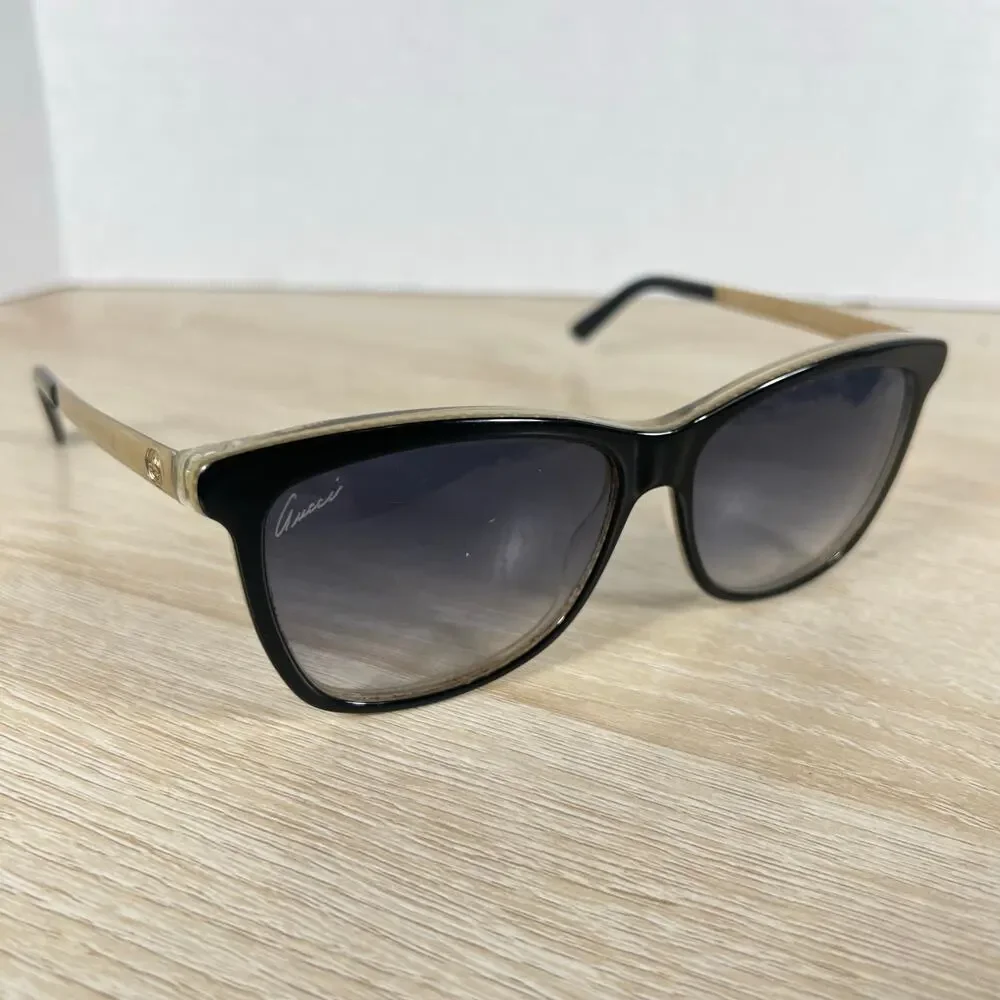 Gucci GG3675/S 4WHJJ Sunglasses READ DESC Black Gold 56-15-140